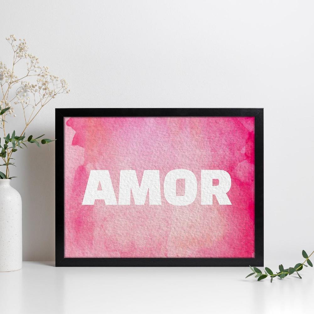 nacnic Lámina de Amor Colorida con Acuarela