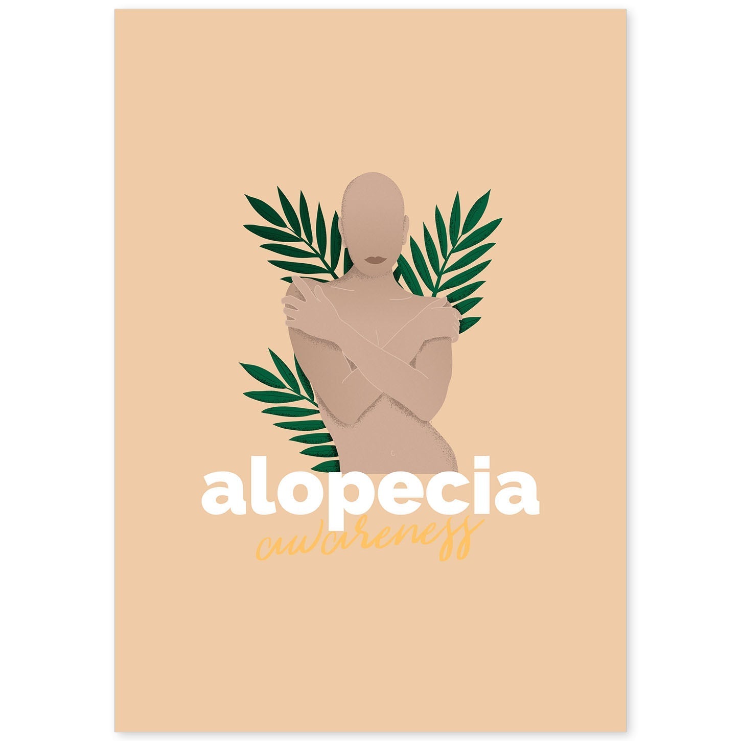 nacnic Lámina de Amor Propio y Aceptación Alopecia