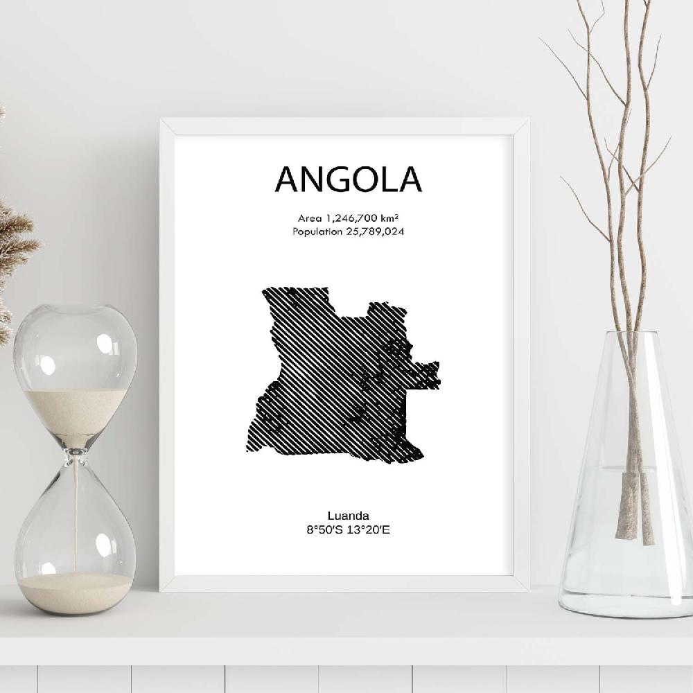 Nacnic Lámina De Angola Mundo