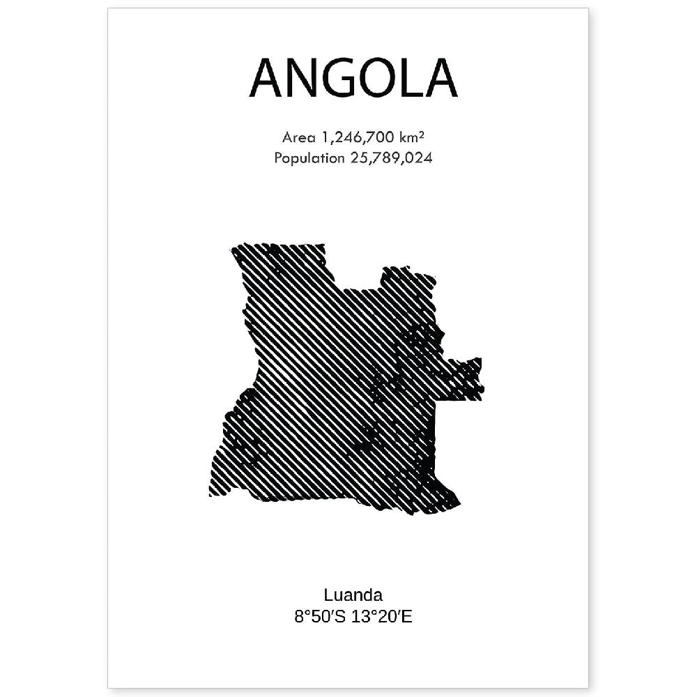 nacnic Lámina de Angola Mundo