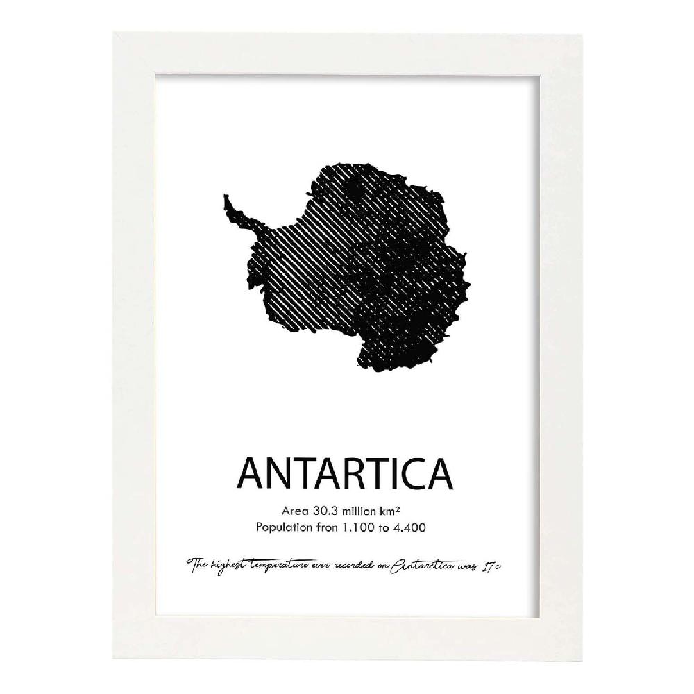 Nacnic Lámina De Antartida Del Mundo