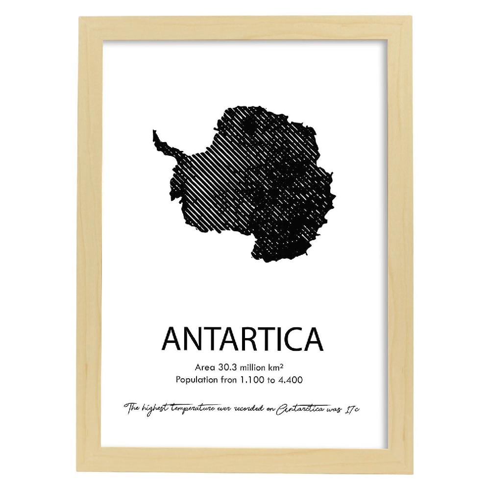 Nacnic Lámina De Antartida Del Mundo