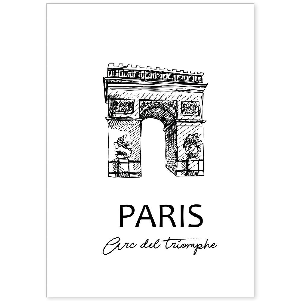 nacnic Lámina de Arco del Triunfo en Paris