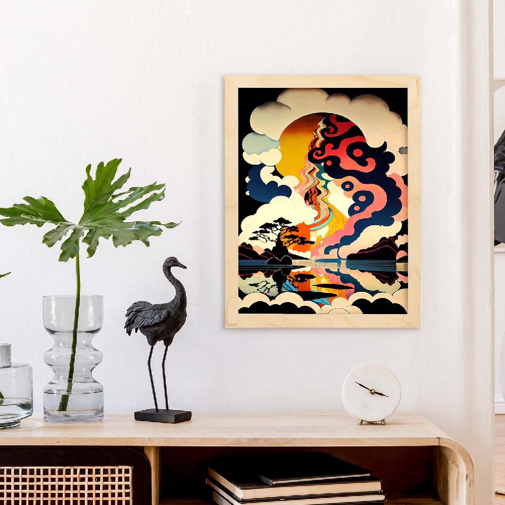 Nacnic Nacnic Lámina De Arte Abstracto Surreal Ukiyo 17