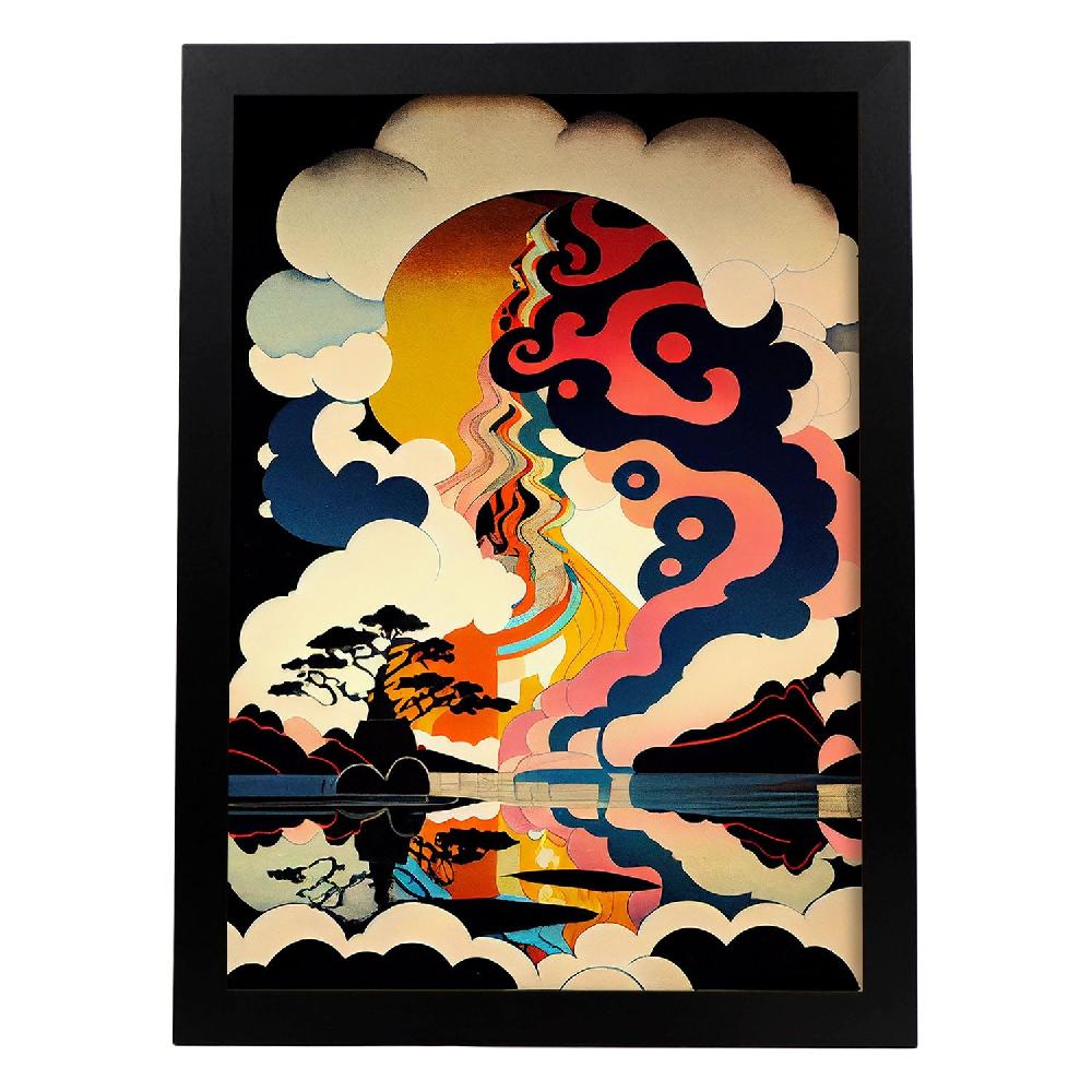 nacnic Nacnic Lámina de Arte Abstracto Surreal Ukiyo 17