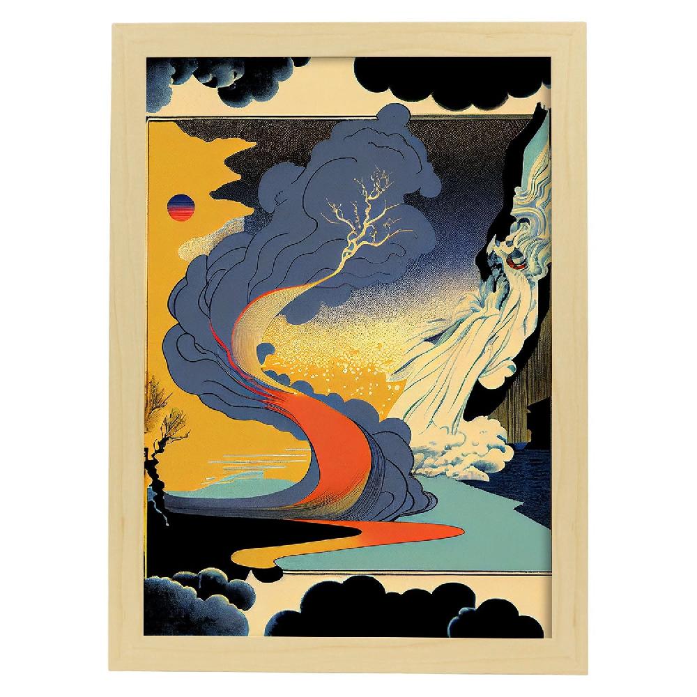 Nacnic Nacnic Lámina De Arte Abstracto Surreal Ukiyo 25