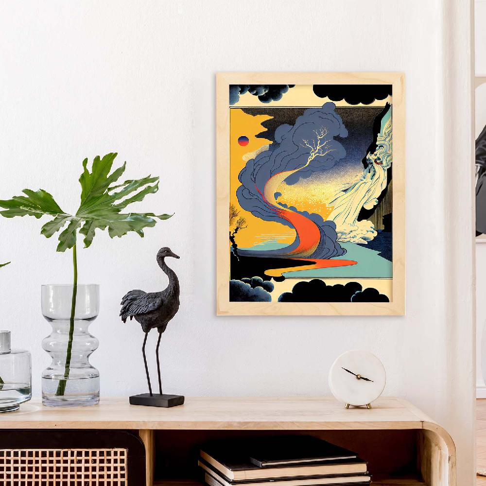 Nacnic Nacnic Lámina De Arte Abstracto Surreal Ukiyo 25