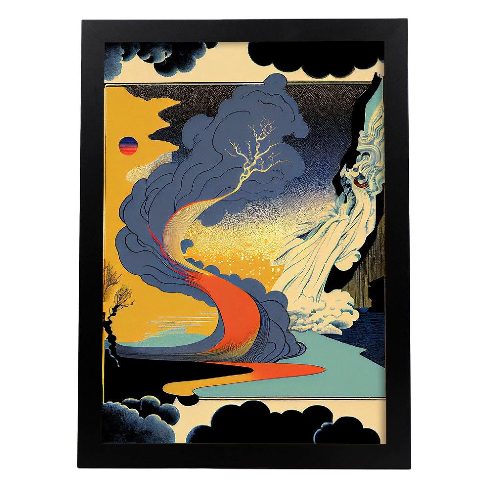 nacnic Nacnic Lámina de Arte Abstracto Surreal Ukiyo 25