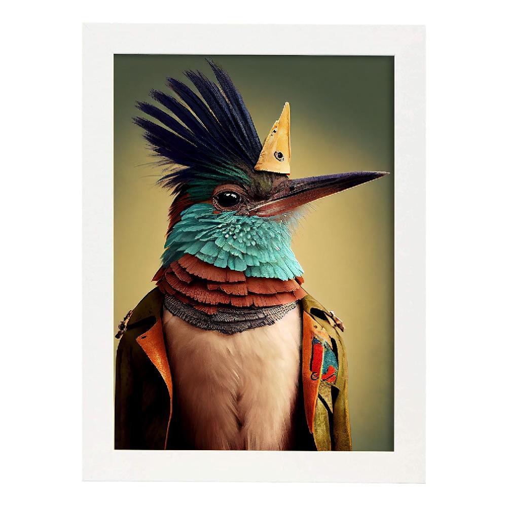 Nacnic Nacnic Lámina De Arte Estético Con Colibrí Vestido Humano