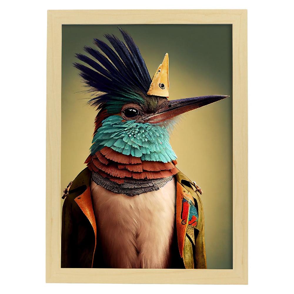 Nacnic Nacnic Lámina De Arte Estético Con Colibrí Vestido Humano