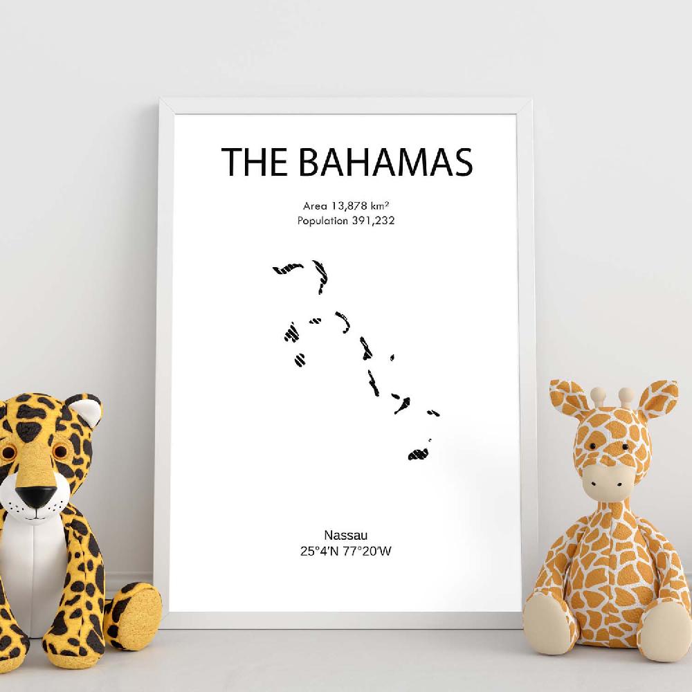 Nacnic Lámina De Bahamas Del Mundo