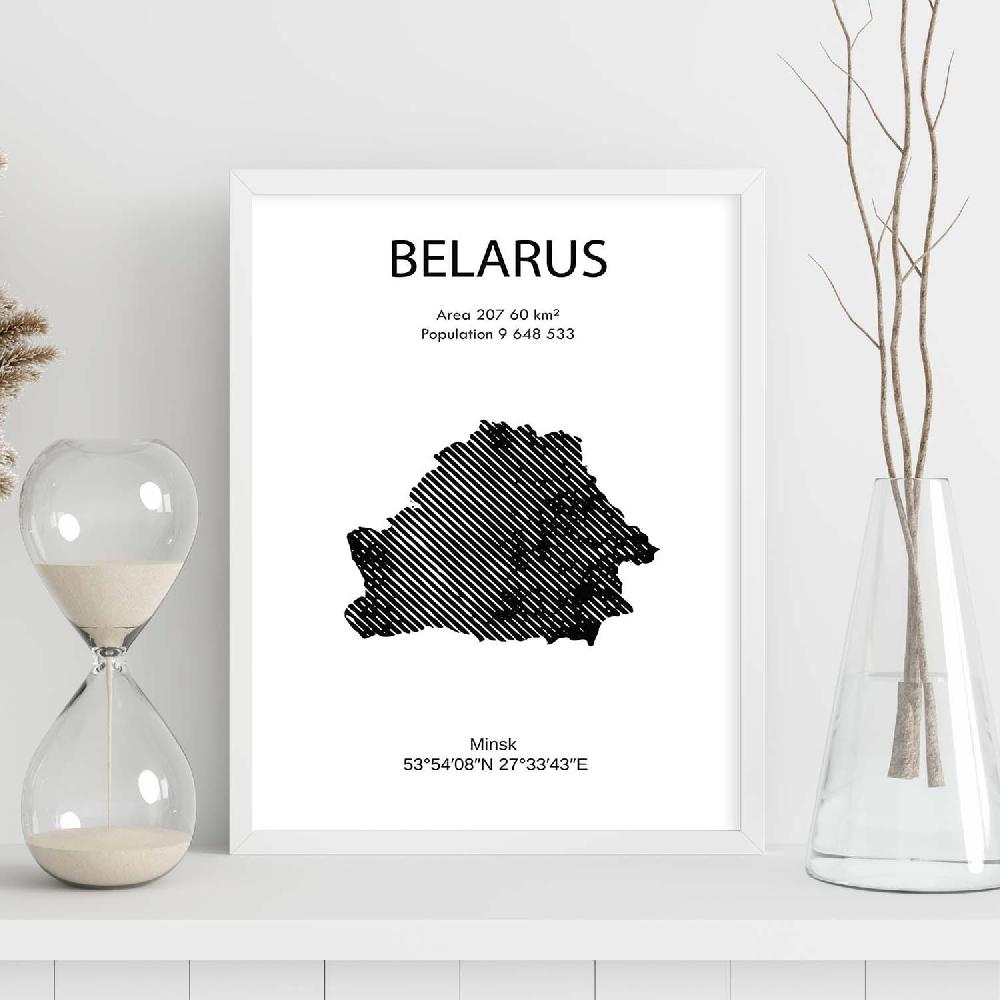 Nacnic Lámina De Belarus Mundo