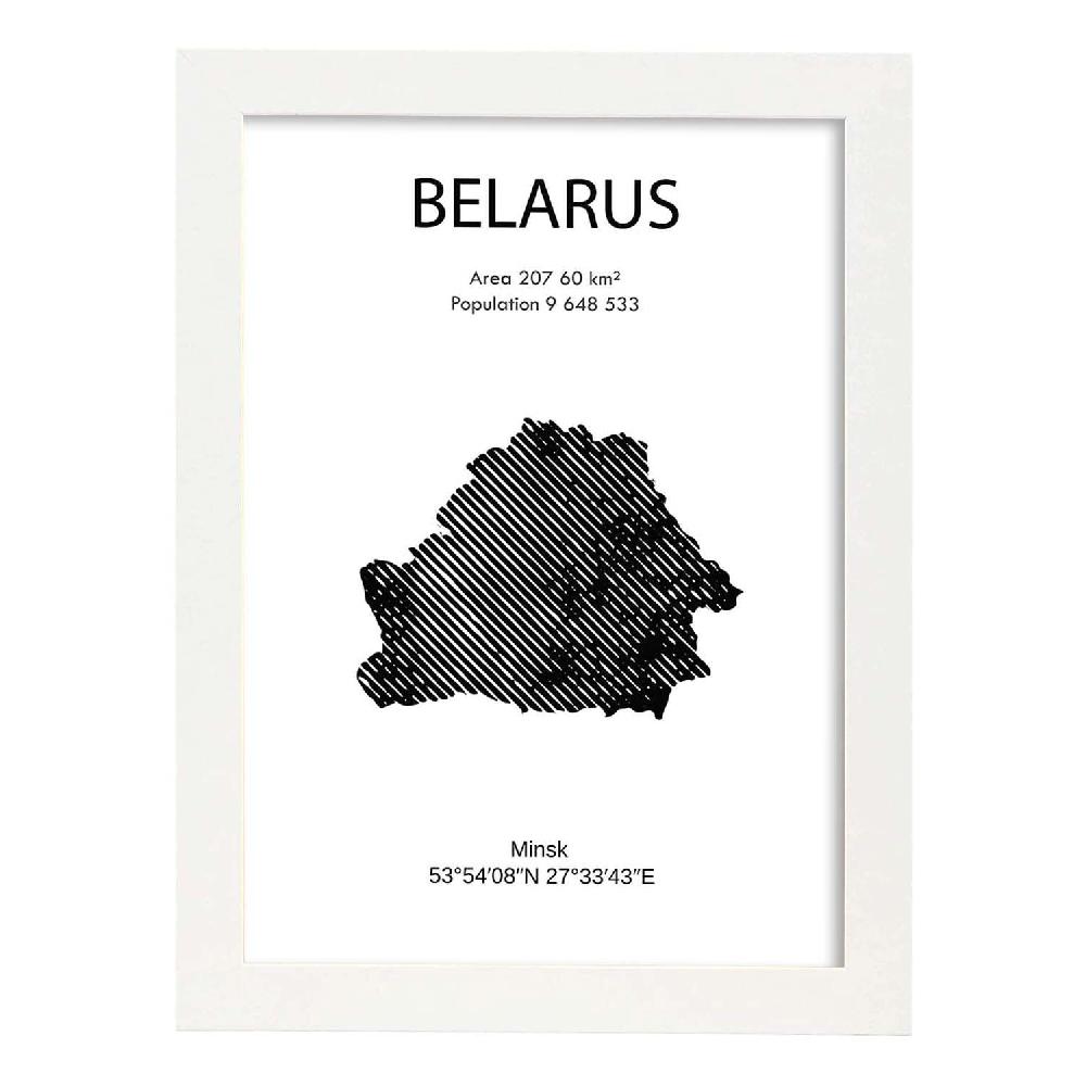 Nacnic Lámina De Belarus Mundo