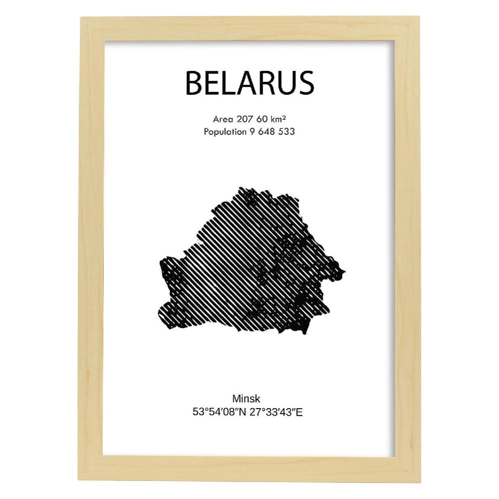 Nacnic Lámina De Belarus Mundo