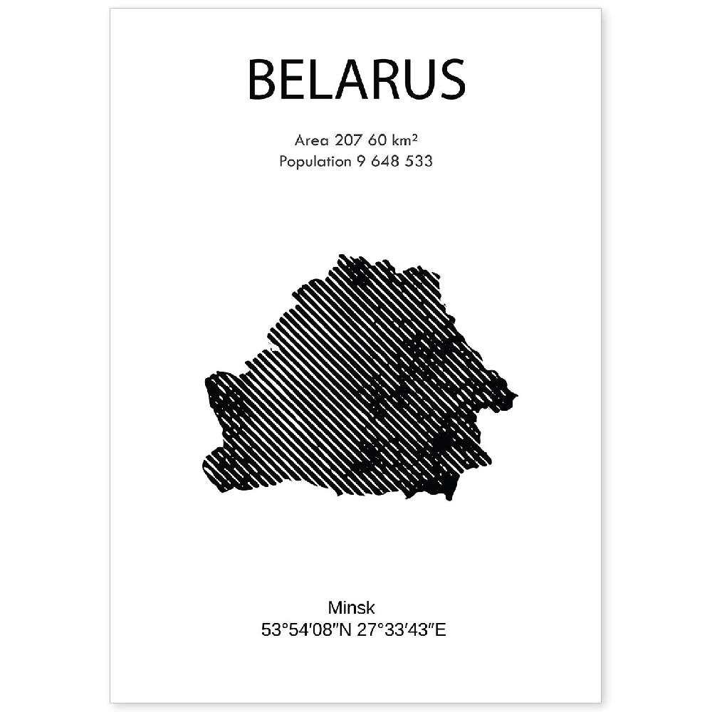 nacnic Lámina de Belarus Mundo