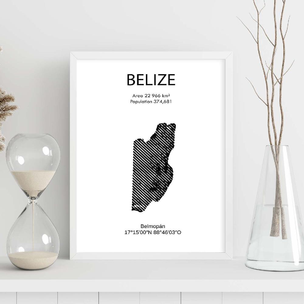 Nacnic Lámina De Belize Del Mundo