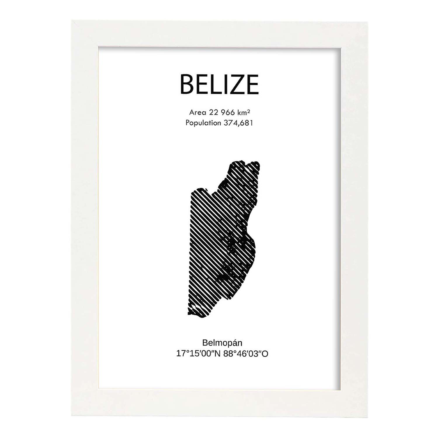 Nacnic Lámina De Belize Del Mundo