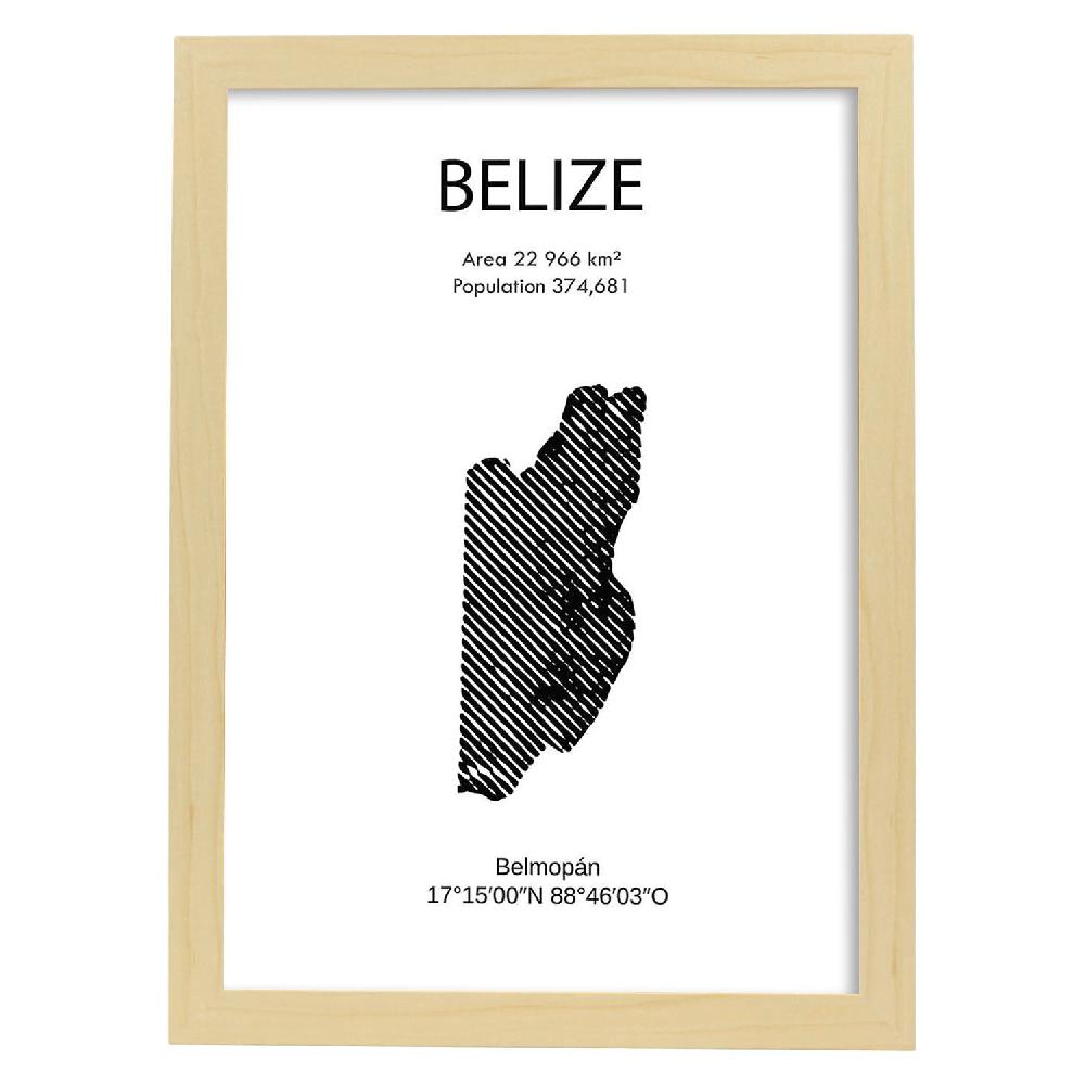 Nacnic Lámina De Belize Del Mundo
