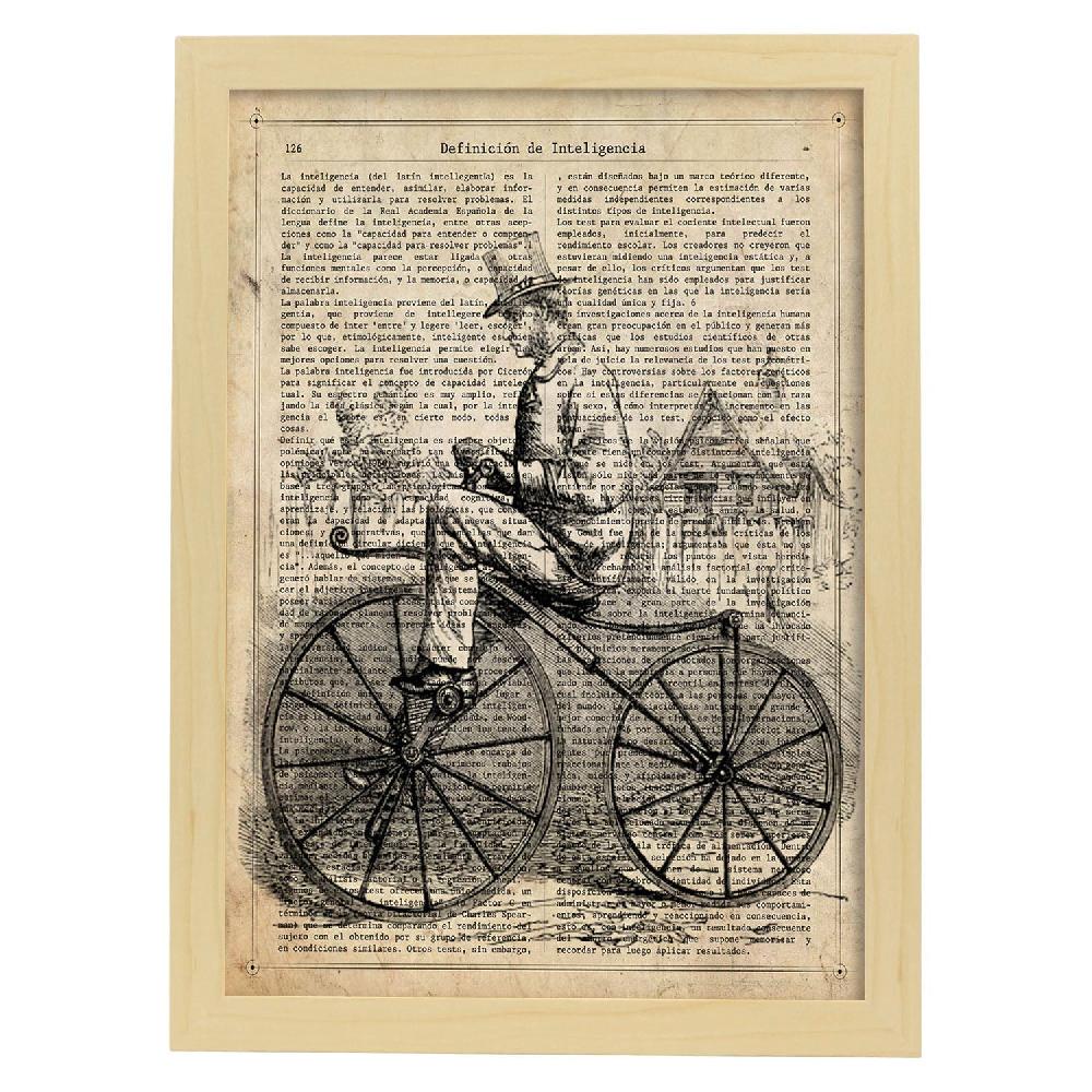 Nacnic Lámina De Bici Vintage