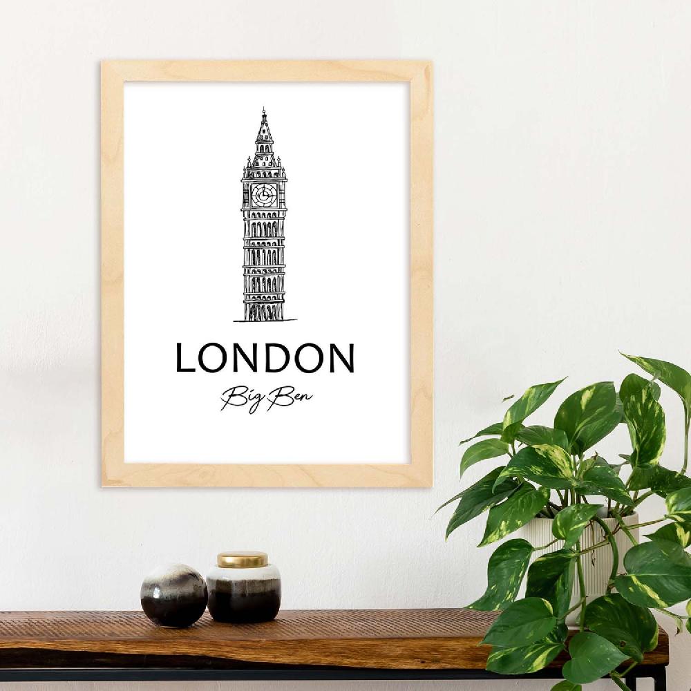 Nacnic Lámina De Big Ben En Londres