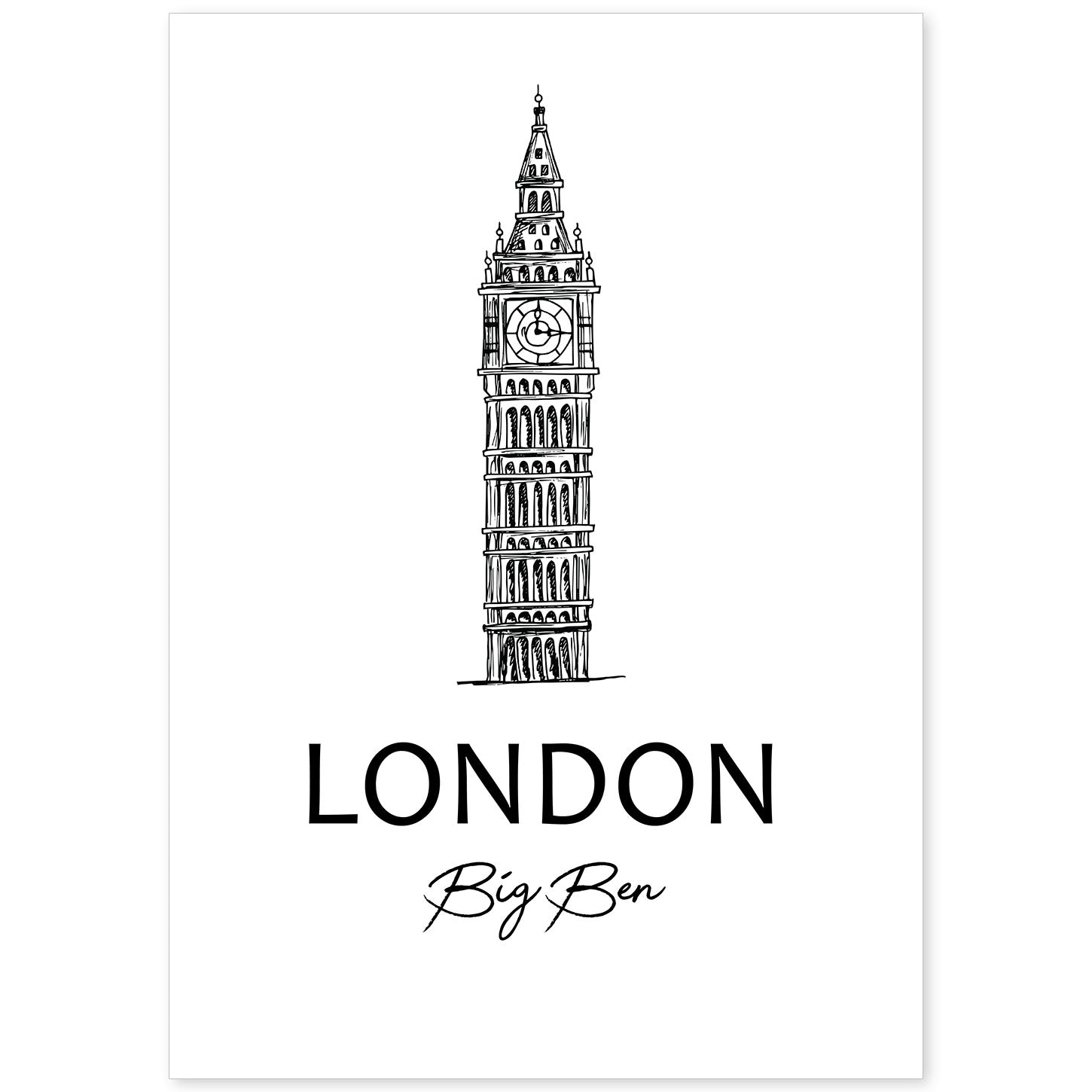 nacnic Lámina de Big Ben en Londres