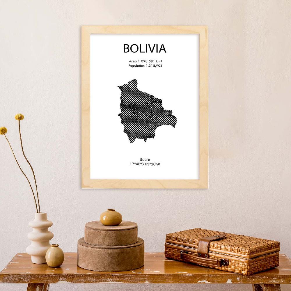 Nacnic Lámina De Bolivia Del Mundo