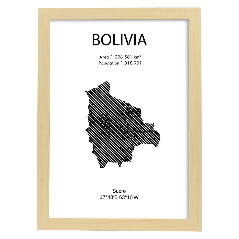Nacnic Lámina De Bolivia Del Mundo