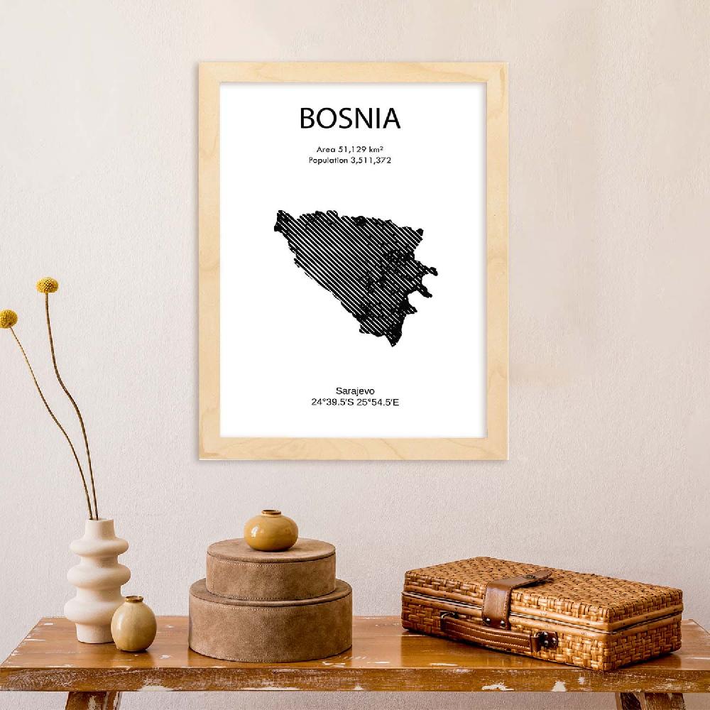 Nacnic Lámina De Bosnia Del Mundo