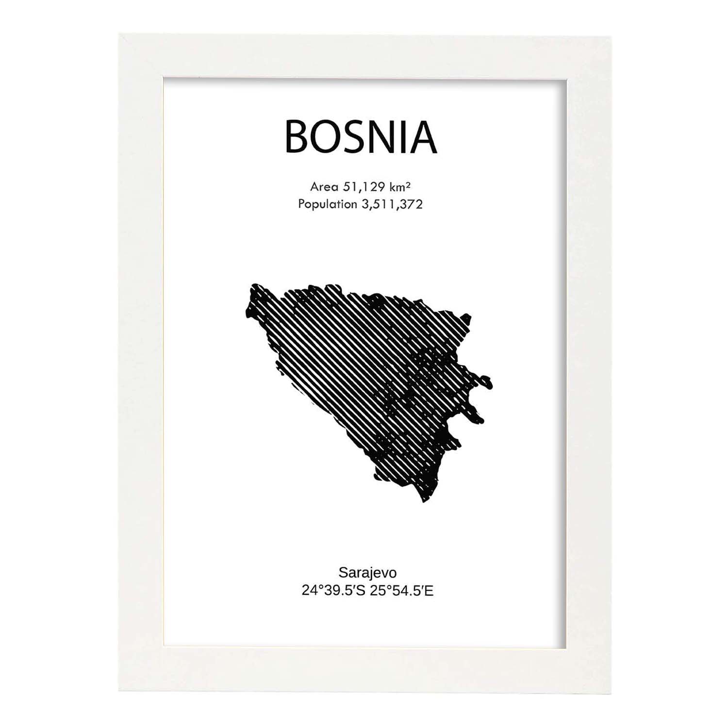 Nacnic Lámina De Bosnia Del Mundo