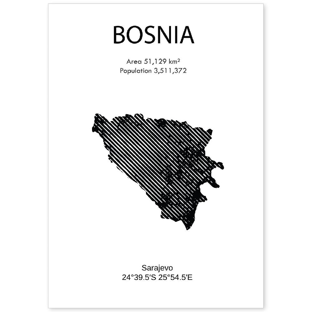 nacnic Lámina de Bosnia del Mundo