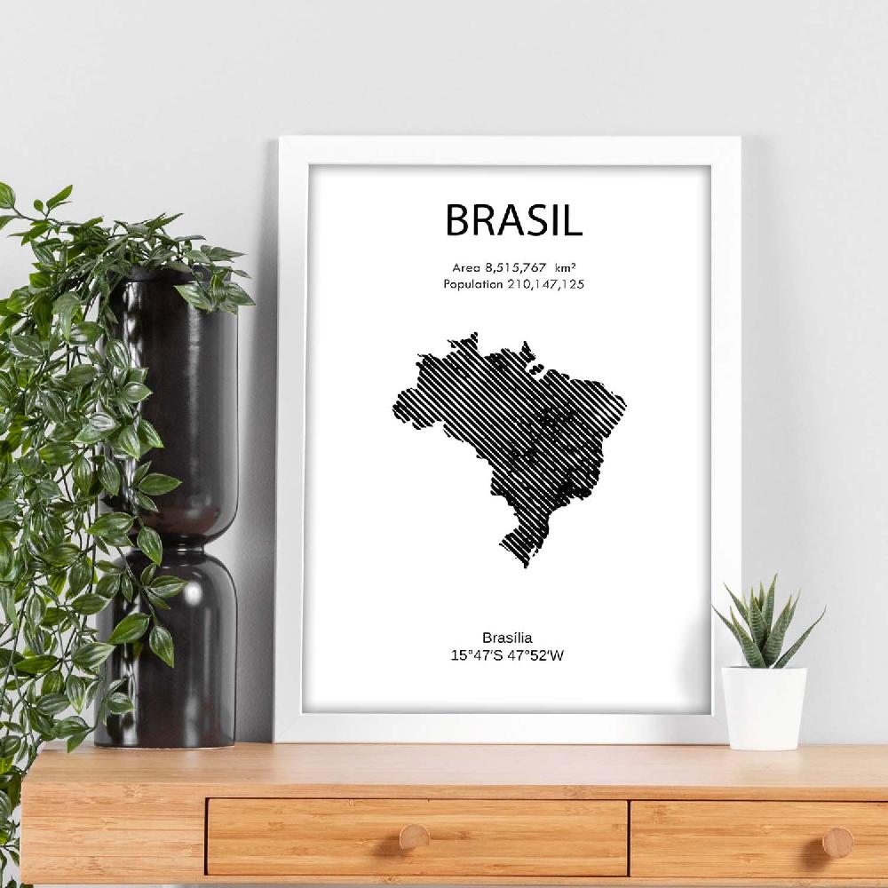 Nacnic Lámina De Brasil Mundo