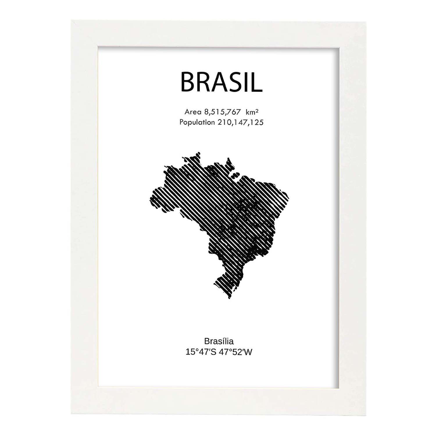 Nacnic Lámina De Brasil Mundo