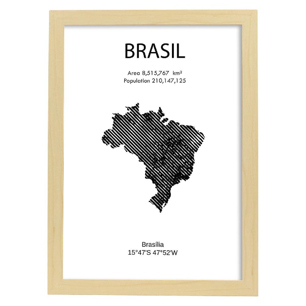 Nacnic Lámina De Brasil Mundo