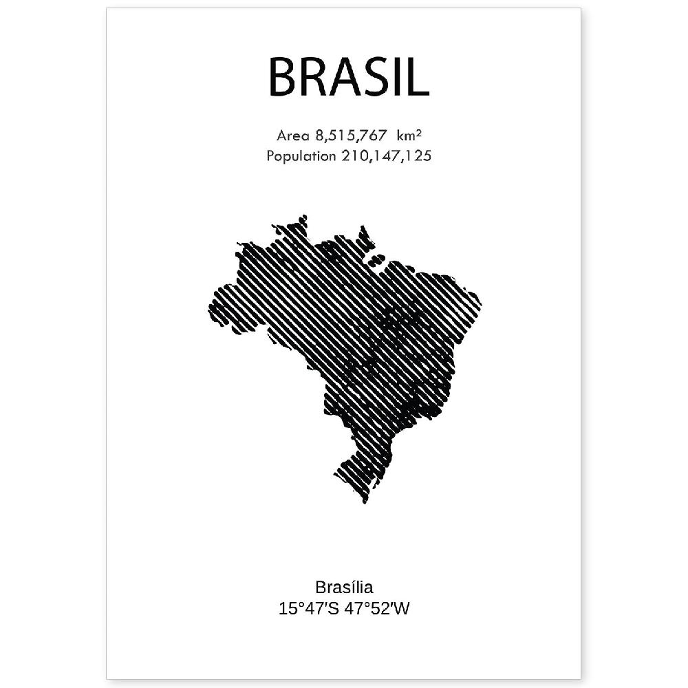 nacnic Lámina de Brasil Mundo