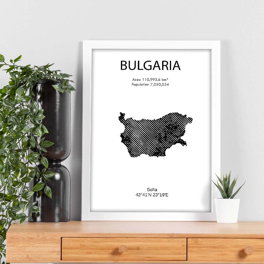 Nacnic Lámina De Bulgaria Del Mundo