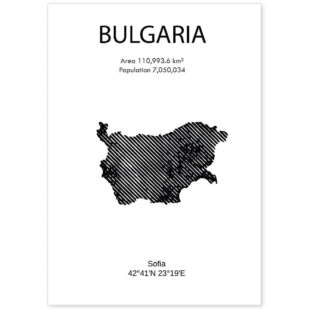 nacnic Lámina de Bulgaria del Mundo