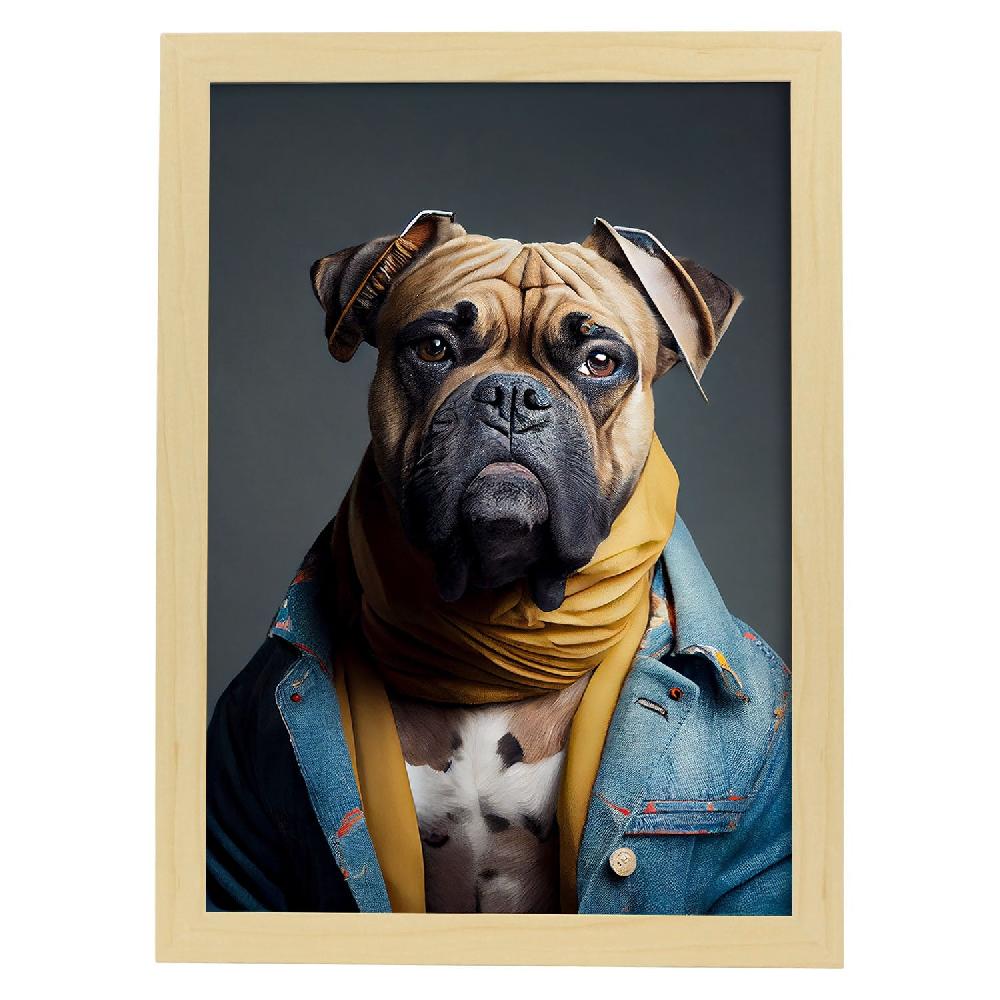 Nacnic Nacnic Lámina De Bullmastiff Vestido En Ropa Humana