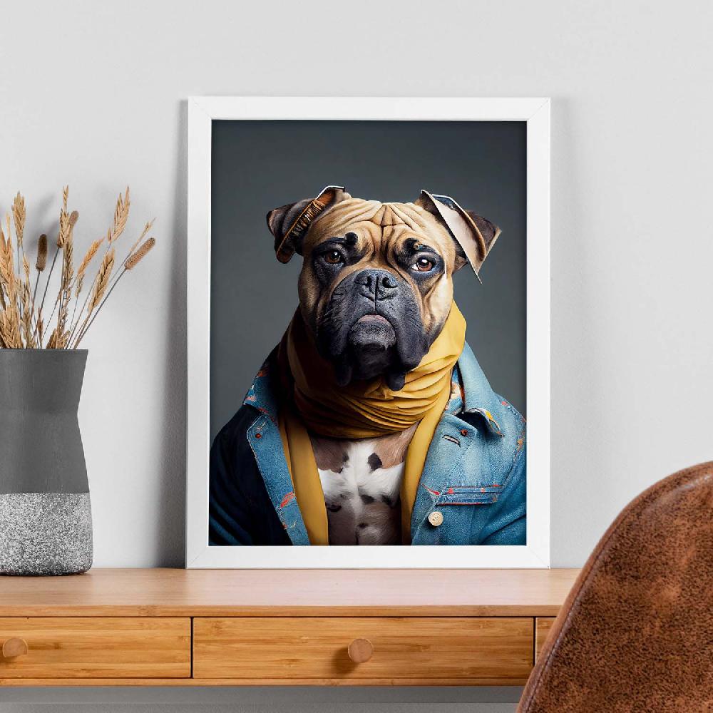 Nacnic Nacnic Lámina De Bullmastiff Vestido En Ropa Humana