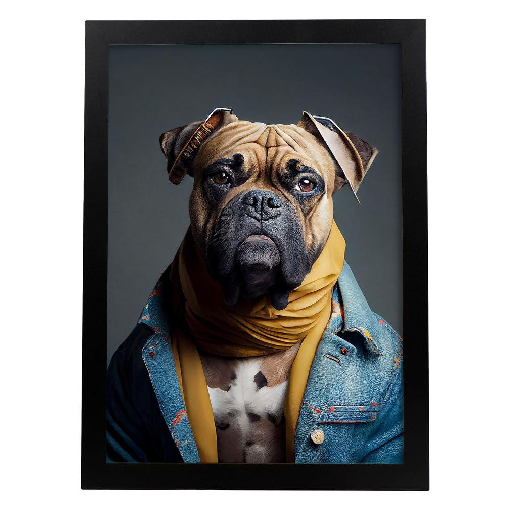 nacnic Nacnic Lámina de Bullmastiff Vestido en Ropa Humana