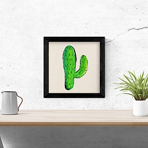 nacnic Lámina de Cactus Dibujado Divertido