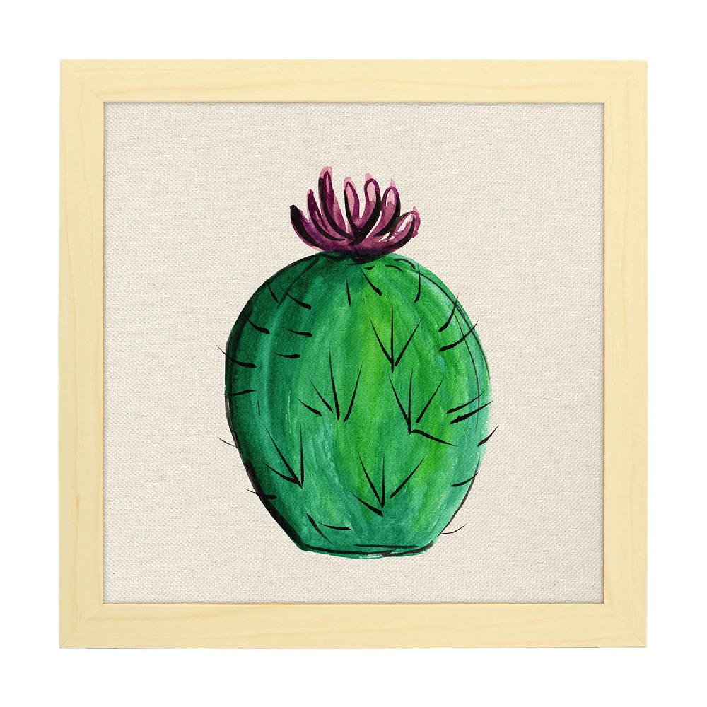 Nacnic Lámina De Cactus Dibujado En Flor