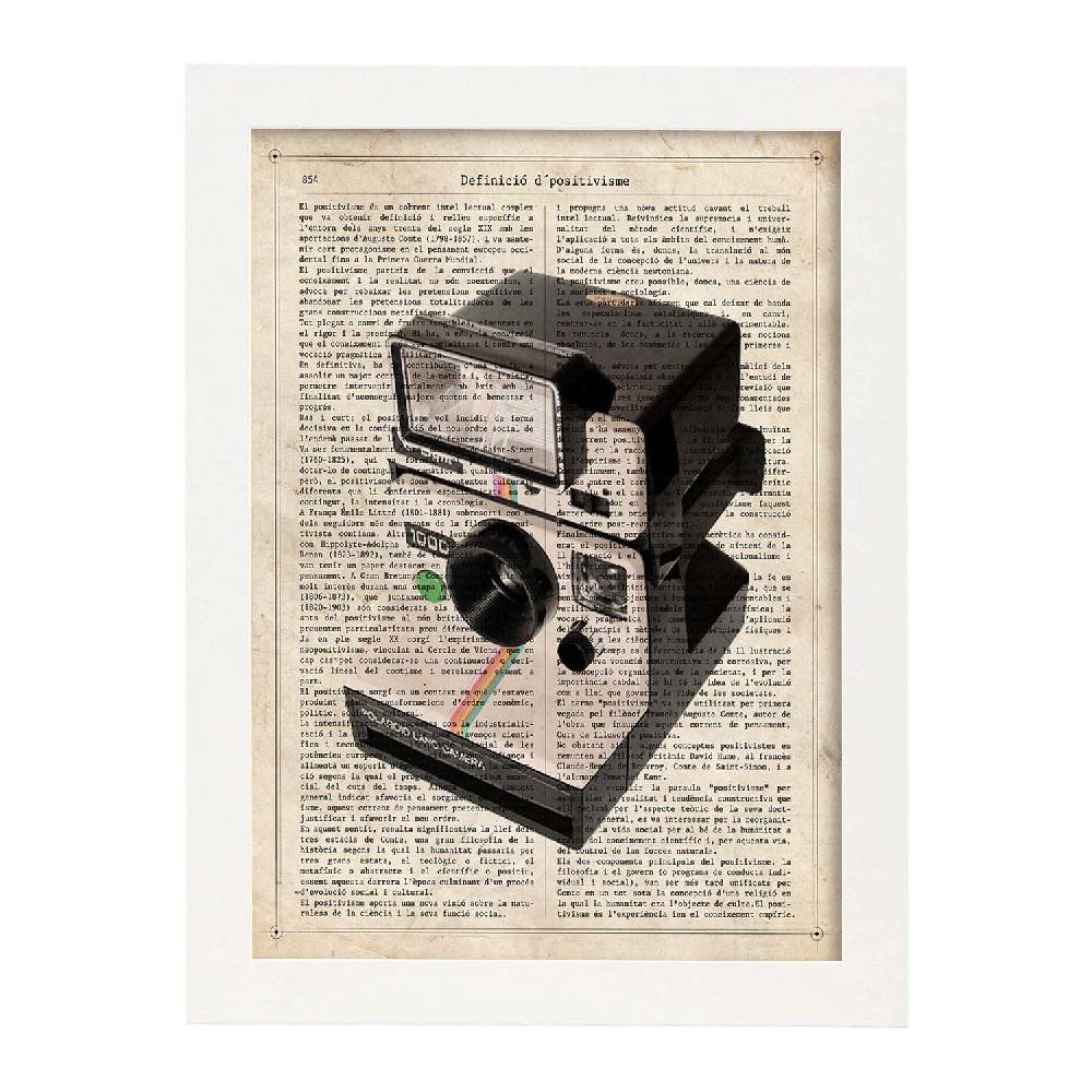 Nacnic Lámina De Cámara Polaroid Antigua