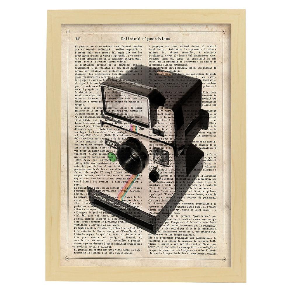 Nacnic Lámina De Cámara Polaroid Antigua