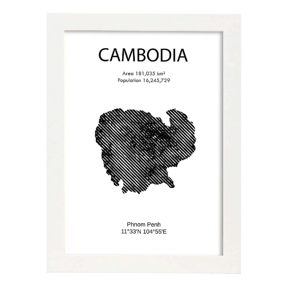 Nacnic Lámina De Camboya Mundo