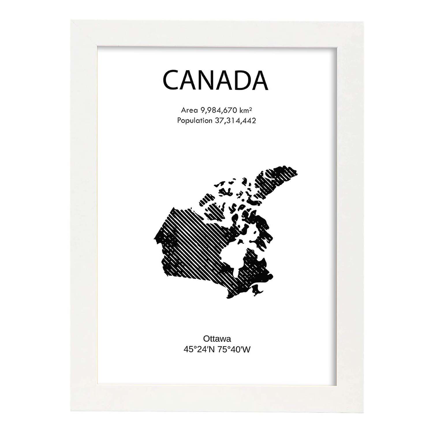 Nacnic Lámina De Canadá Y Continentes Mundo