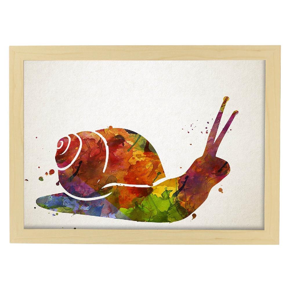Nacnic Lámina De Caracol Estilo Acuarela