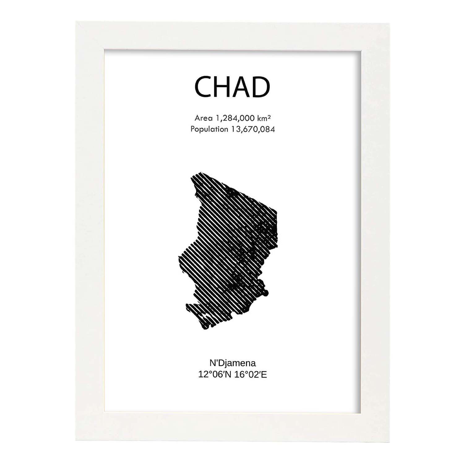 Nacnic Lámina De Chad Del Mundo