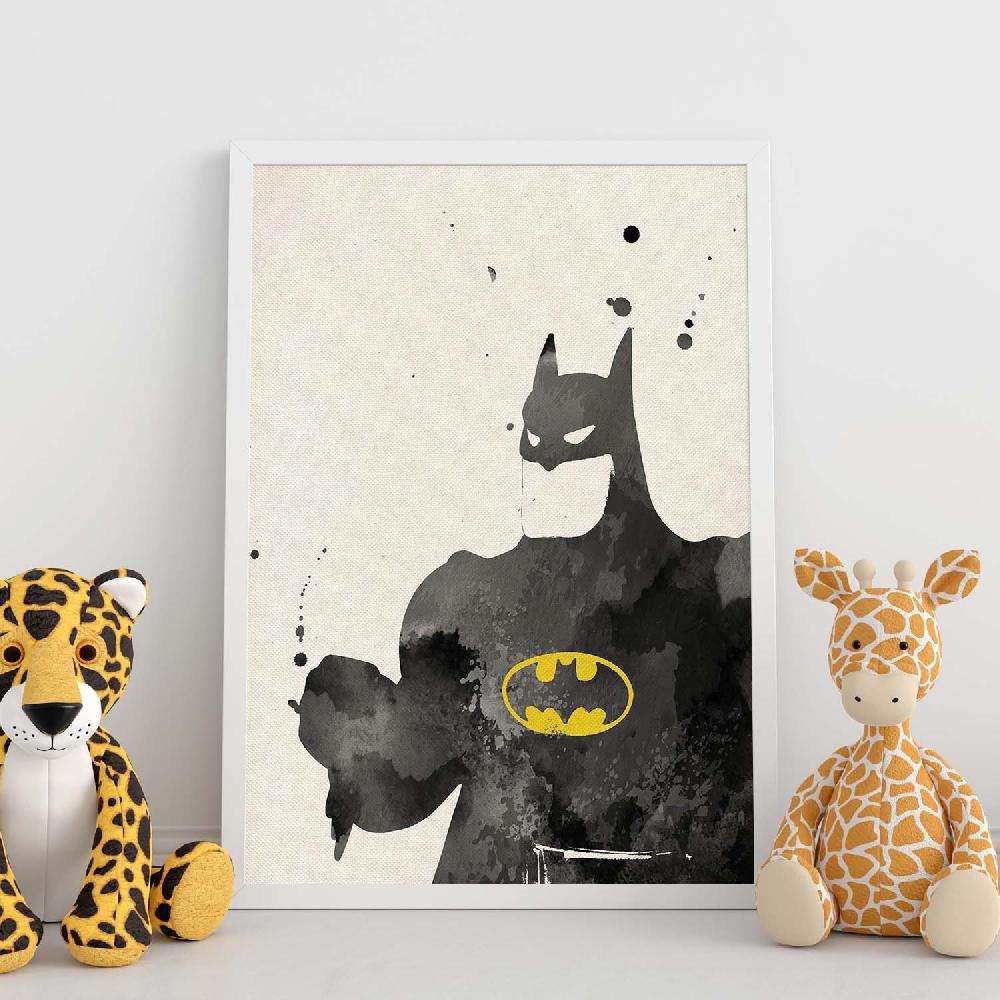 Nacnic Lámina De Cine Estilo Acuarela Batman 2