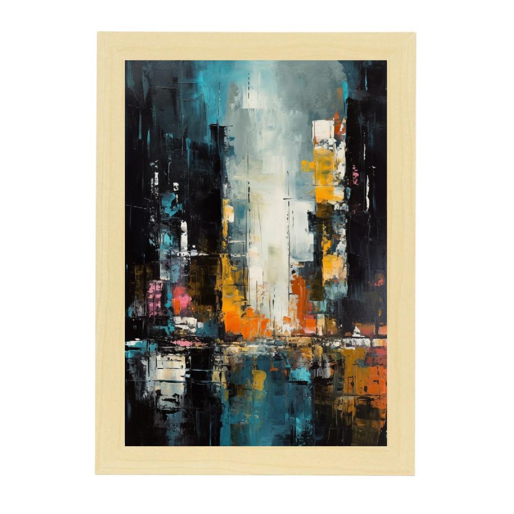 Nacnic Lámina De Ciudad Cósmica Monocromática