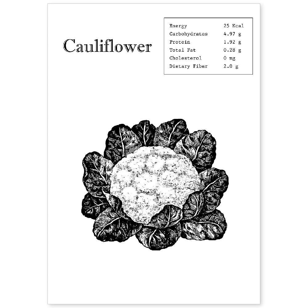 nacnic Lámina de Coliflor en Inglés